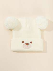 Winter Kids Knitted Hat Cute Bear Baby Beanie - 1PC - View 4