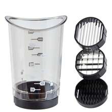 Strawberry Slicer | Egg Slicer | Salad Chopper, Quick And Convenient Manual Fruit Chopper Kitchen Tool, With Slicing And Dicing Blades, Mini Dicer Chopper, Includes 3 Accessories - Multicolor - View 6