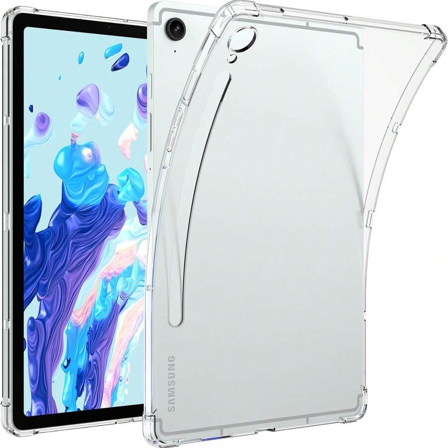 1 قطعة بطانية حماية شفاف لجهاز لوحي Galaxy، بطانية حماية شفاف للجهاز اللوحي. مناسب ل- و Honor و . مناسب ل- Galaxy Tab A8 / Tab S8 / Tab S8+ / Tab A9 Plus / Tab S9 Ultra / Tab S8 Ultra / Tab S10 Ultra، وسادة هوائية بأربع زوايا مضادة للسقوط، بطانية جهاز لوحي عالي الدقة عالي الشفافية، مقاوم للخدش والتآكل، ملمس الجهاز العاري، مضاد للسقوط وامتصاص الصدمات، بطانية جهاز لوحي شفاف خفيف الوزن، إطار TPU ناعم، سهل التركيب والإزالة دون خدش الجسم، ضغط أزرار حساس، لا حاجة لإزالة الغطاء للشحن - شفاف - مشاهدة 1