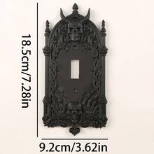 1pc Gothic Skull Arch 3D Printed Plastic Outlet Cover Plate, Dark Carved Design, Halloween Atmosphere Wall Socket Decorative Cover - Multicolor - View 2