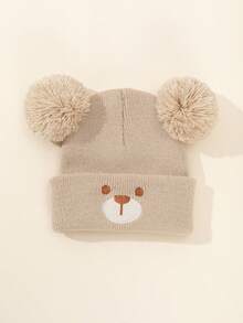 Winter Kids Knitted Hat Cute Bear Baby Beanie - 1PC - View 3