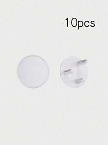 10 Pcs Toddler White Socket Protector Caps, Childproof Outlet Plug Safety Covers, Anti Electric Shock Guard, Baby Room Safety Supplies - Multicolor - View 8