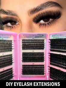 240 Clusters D Curl Premium Voluminous False Eyelashes, 0.07mm Ultra-Soft Faux Mink Hair, 10-18mm, Natural Single Cluster False Eyelashes Suitable For Various Makeup Looks, Large Capacity, Highest Quality Lowest Price, New DIY Eyelashes, Fluffy And Soft, 3D Faux Mink False Eyelashes, Makeup Eyelash Extensions, Short Lightweight DIY Home Eyelash Extensions, Suitable For Beginners, False Eyelash Clusters, Single False Eyelashes, Mixed Natural Style Russian Strip Thick Fluffy Handmade Faux Suede Eyelash Clusters, Halloween Dramatic Makeup, Holiday Makeup, Christmas Makeup, Beginner Essentials - View 1