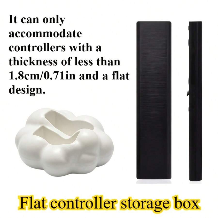 Cute Cloud Remote Control Storage Box - Black & White Modern Design, Space-Saving And Stylish Storage Box For TV, DVD, Blu-Ray, Audio System And Game Console Remotes