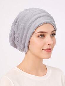 Mũ turban lưới bèo nhún cho nữ, khăn quấn đầu bèo nhún nhiều lớp co giãn mềm mại, nhẹ thoáng khí, dùng đeo hàng ngày - màu sắc - Xem 13