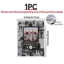 1pc Customized Song Acrylic Template, Best Friend Photo Collage, Suitable As Couple Anniversary Gift, Office Desk Decor, Photo Customization, Customizable Item, Adult Bedroom Decor - Multicolor - View 12