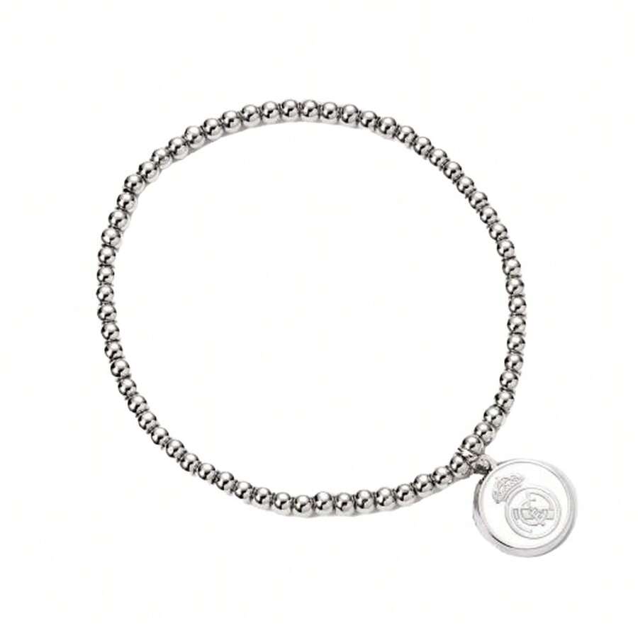 Real Madrid CF Beaded Bracelet - Silver - View 1