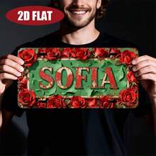 2D Flat, 1pc, Decorative Plaque & Statue, 2D Flat, 12.0x6.0 Inches, Sophia Theme Metal Sign, For Decorative Use Only, Vintage (Random Style) - A - View 6