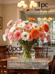 6pcs Artificial African Chrysanthemum Flowers, High Quality Antioxidant, Realistic Touch, Suitable For Indoor Decoration, Home Decor, Bedroom Decor, Wedding Decor, Office Decor, Cafe Decor, Valentine's Day Gift, Birthday Gift, Mother's Day Gift, Valentine's Day, Party Gift Set, Indoor, Home, Wall, Bathroom, Bedroom - Multicolor - View 28