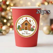 8/20/40pc Christmas Sticker Set Bundle, Personalised Gift Tag Labels, Cute Santa Reindeer Snowman Nutcracker Holiday Envelope Seal Decals,Holiday Present Wrapping Sheet Seals,Holiday Keepsake,Christmas Gift - Multicolor - View 22