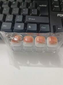 1 buah Gantungan Kunci Berbentuk Roti Karamel, Mainan Penghilang Stres, Penguji Saklar Keyboard Mekanik, Gantungan Kunci, Dekorasi Meja, Gantungan Ponsel, Mainan Gelisah Anti-Kecemasan Kreatif dan Unik - Kuning - View 7