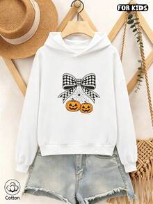 Children's Hoodie: Cute Cartoon Style, Loose Fit, Made Of Comfortable And Breathable Pure Cotton Fabric, Suitable For Daily Wear In Autumn And Winter - White - View 2