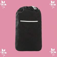 Canvas Storage Bag Backpack Laundry Bag Backpack Storage Bag Thickened Canvas Storage Bag With Drawstring Storage Bucket - Black - View 1