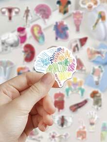 50pcs Anatomy Stickers For Decorating Planner, Journal, Scrapbook, Notebook, Luggage, Guitar, Skateboard, Manual, Tablet, Water Bottle, Phone - Anatomy - View 4