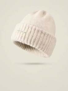 1pc Women's Oversized Knit Beanie Hat, New Autumn/Winter Thick Warm Versatile Ear-Covering Headwrap Cold Weather Cap - Multicolor - View 8