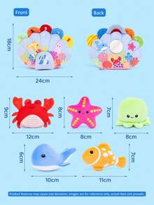 1 Set Mainan Penyimpanan Cangkang Bayi, Kerincingan Kertas Terintegrasi, Suara Lonceng, Bunyi BB, dan Lensa Hasselblad, Mainan Pencerahan Sensorik Bayi, Cocok Sebagai Hadiah Halloween dan Natal untuk Bayi Baru Lahir Laki-laki dan Perempuan - MultiWarna - View 5