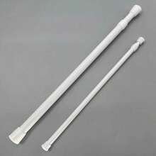 Wardrobe Hanging Rod Balcony Drying Rack Kitchen Storage Rack Rod No-Drill Shower Curtain Rod Door Curtain Telescopic Rod Window Curtain Rod - White - View 12