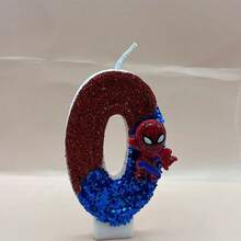 1pc Birthday Cake Number Candle 0-9, Red And Blue, Combination Celebration Handmade Independent Decoration Creative, Suitable For Birthday, Holiday Party Decoration, Unisex - Multicolor - View 10