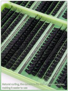 576/592/740pcs D Curl Cluster False Eyelashes Set, Thick Fluffy Detachable Eyelash Extension Kit, Big Eye Effect, Lightweight Reusable, Large Capacity Single Cluster Eyelash Set, Soft Natural 3D Effect Eye Makeup, Portable Travel Pack - Multicolor - View 5