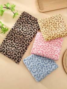 Leopard Print Dish Cloth, Quick Dry, Thick, Extra Wide Kitchen Towel, Dish Cloth, Table Linen, Hand Towel, Kitchen Decor, Home Decor, Housewarming Gift For Neighbors, Kitchen Napkins And Dish Cloths, Home Essentials, Gift, Ideal For Kitchen And Bathroom - Multicolor - View 3