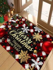 (Review Note: Velvet Material Mat Weight 900g + Thickness 0.8mm + Dotted Bottom) 1pc, Christmas, Christmas Gift Decorative Print, Country Style, Camping Car Design, Indoor/Outdoor RV Welcome Mat, Modern Style Mat, Indoor/Outdoor Use, Farmhouse Kitchen Patio Mat, Bathroom Entrance Rug, Holiday Decor, Home Decor - A - View 2