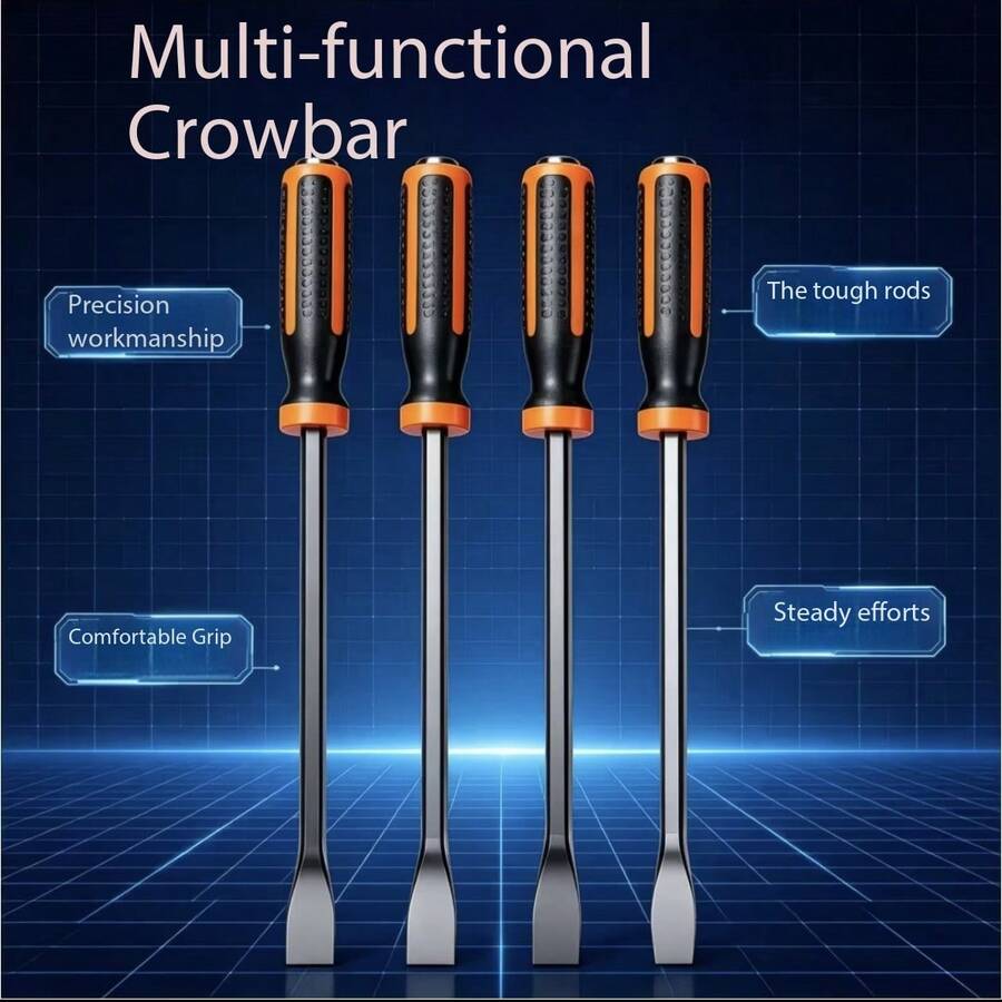 1pc Multi-Function Car Repair Tire Pry Bar, Bicycle Woodworking Pry Bar, Tire Pry Bar Tool, Detachable And Impact Screwdriver, Tire Pry Bar Tool - A - View 1