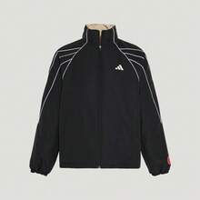 Adidas Men's Warm Reversible Cotton Puffer Jacket - Black/Khaki - View 6