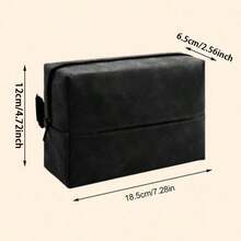 1PC Suede Plush Hanging Car Tissue Box, Delicate Plush Surface Luxury Style, Hanging Design Saves Car Space, Convenient Tissue Dispensing, Beautifies Car Interior - Faux Leather Plush Tissue Box - View 3