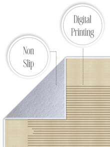 Digitally Printed Non-Slip Washable And Area Rug Suitable For Living Room, Bedroom, Outdoor, Kitchen Carpet, Modern Design | Modern, Scandinavian, Bohemian And Classic Styles | 100% Polyester - Beige - View 3