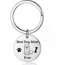 1pc Dog Lover Women Gift Dog Keychain Best Friend Sister Wife Girlfriend Christmas Stocking Stuffer - Silver18 - View 4