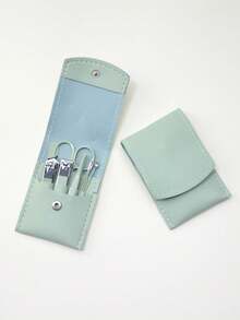 4pcs Stainless Steel Manicure Set, Perfect Gift For Friends - Green - View 3