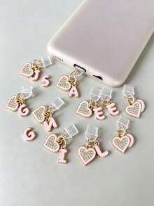 Nút bịt chống bụi điện thoại hình trái tim giọt nước, nút bịt chống bụi cổng Type-C hình trái tim chữ đính kim cương sáng bóng, phù hợp cho máy đọc sách, điện thoại, máy tính bảng, laptop. Vỏ bảo vệ chống bụi bằng silicone mềm, phụ kiện công nghệ vui nhộn và dễ thương. - Hồng - Xem 3