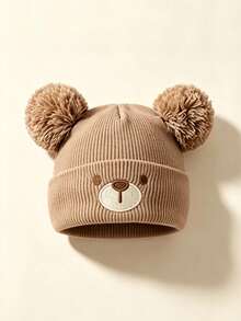 Winter Kids Knitted Hat Cute Bear Baby Beanie - 1PC - View 13