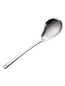 2pcs/Set 304 Stainless Steel Strainer + Long Chopsticks Set, Hollow Anti-Scald Anti-Slip Chopsticks, One-Piece Long Handle Noodle Strainer, Hot Pot Deep Fry Dumpling Skimmer For Home Use - Silver - View 10