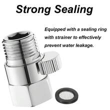1 Shower Head Water Stop Valve Shower Head Water Flow Control Valve Shower Flow Control Angle Valve Water Flow Adjustment Device Water Pressure Regulator Suitable For Shower Heads Bathroom Accessories - Male-female Straight Through Valve - View 6