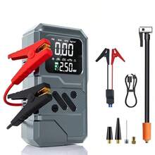 Car Emergency Jump Starter Power Supply, Portable All-In-One Car Air Pump, High-Pressure Air Pump, Jump Starter, And Blower Compressor All-In-One,1500mAh*4 - Wireless - View 10
