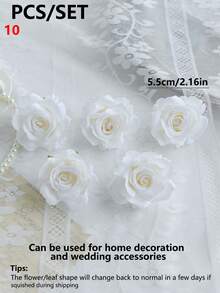 5/10/20 PCS Kepala Bunga Mawar Buatan DIY Rangkaian Buatan Tangan. Dekorasi Rumah Pernikahan Perlengkapan Fotografi. Realistis dan Tahan Lama Cocok untuk Semua Musim - Sempurna untuk Luar Ruangan, Ruang Tamu - Putih susu - View 6
