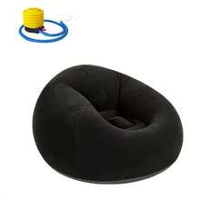 Large Slouchy Inflatable Sofa Chair PVC Lounge Chair Bean Bag Sofa Pouf Sofa Tatami Living Room Supplies Outdoor Camping Gear - Coffee - View 17