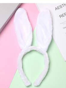Fluffy Rabbit Ear 3D Plush Halloween/Christmas Holiday Costume Headband - Multicolor - View 11