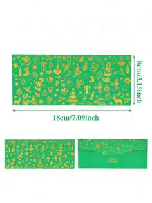 Snowflake & Tree Pattern Paper Envelopes - Multi-Purpose Gift Bags, Mailing Envelopes And Cash Pouches, Suitable For Wedding, Back To School, Autumn Party, Birthday, Valentine's Day, New Year, Graduation Season Gift Packaging And Christmas - Multicolor - View 8