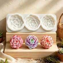 Peony And Magnolia Flower Candy Cake Decoration Silicone Mold, Lotus Base Succulent Chocolate Fondant Mold, Heat-Resistant And Easy To Clean, Suitable For Making Gum Flowers, Soap Clay Aromatherapy - View 13