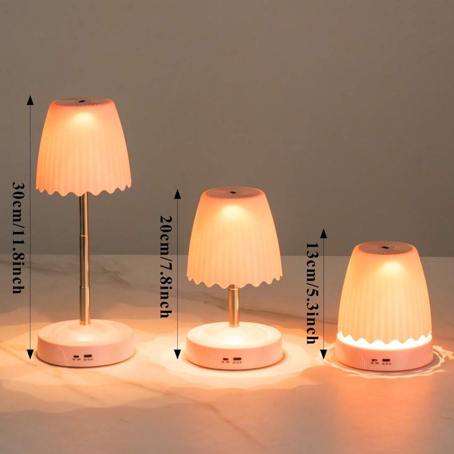 1PC Gesture Sensor Height Adjustable LED Desk Lamp, Rechargeable Bedside Night Light, Bar Desktop Atmosphere Decorative Light