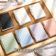 2/3pcs Random Color A7 Spiral Notebook, Coil Loose Leaf Memo Pad, Detachable Coil Pocket Diary, 80 Sheets Inner Pages, Minimalist Design, Suitable For Office, School, Travel And Holiday Gifts - Multicolor - View 11