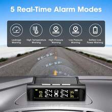 YAIUZGOO TPMS Sensor Car Tire Pressure Monitoring System Solar/USB Digital LCD Wireless Off-Road 4x4 Car Accessories Universal, Car Accessories 300mAh - TY01 - View 5