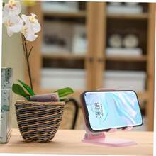 1pc Foldable Desktop Phone Stand, Height Adjustable Portable Phone Holder, Women's Travel Kitchen Essential, Suitable For All Phones - Multiple Styles - View 4