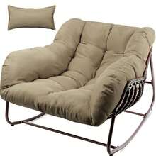 The Papasan Rocking Chair Is Suitable For Outdoor All-Weather With Cushions And Pillows. Heavy-Duty Metal Materials Are Oversized Papasan Rocking Chair. Garden Patio Lawn - 1 Unit - View 17