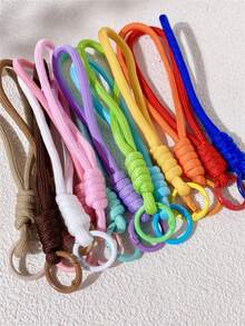 1/10/20/40pcs Solid Color Bohemian Polyester Paracord Keychain, Paracord Keychain Bag Water Bottle Backpack Pendant - Keychain (Style 1) - View 5