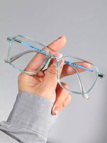1 Pair New Stylish European & American Geometric Polygon Small Frame Metal Women's Eyeglasses, Minimalist Fashion - Multicolor - View 10