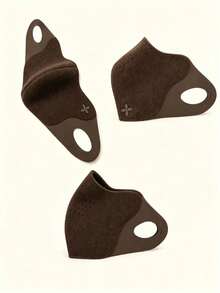 1 st varm ansiktsmask i ull med strass och fyrklöverdekor, vind- och koldsäker, mjuk elastisk mask med öglor för öronen, för utomhusbruk och dagligt bruk under höst/vinter - Multifärgad - Visa 8