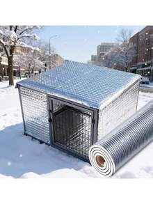 Pet Cages For Winter Warmth And Cold Protection With Double-Sided Insulation; Easy-To-Cut Thickened Insulation Film; Double-Sided Aluminum Windows, Sunrooms, And Roofs With Sun Protection And Heat Insulation Cotton; Summer Insulation Materials; Adhesive-Free Nano Tape; Multi-Scene Window Film; Wall Decoration. - A - View 3